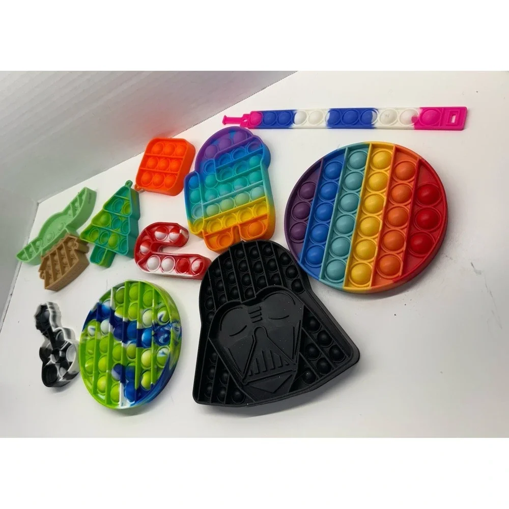 Pop It Fidget Toy Lot Sensory Silicone Bundle Stress Relief‎ Kids Adult Set